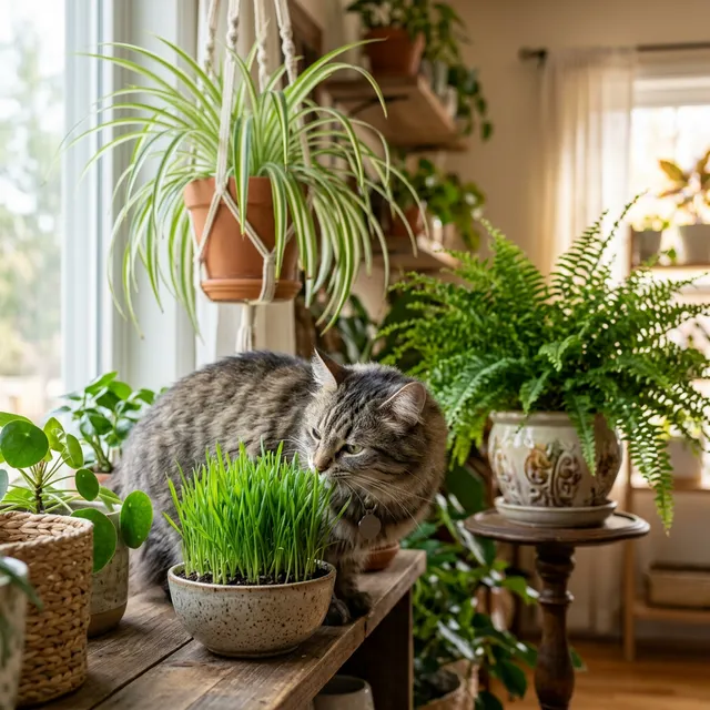 Cat-Proof Your Garden:                    How to Stop Cats from Eating Houseplants